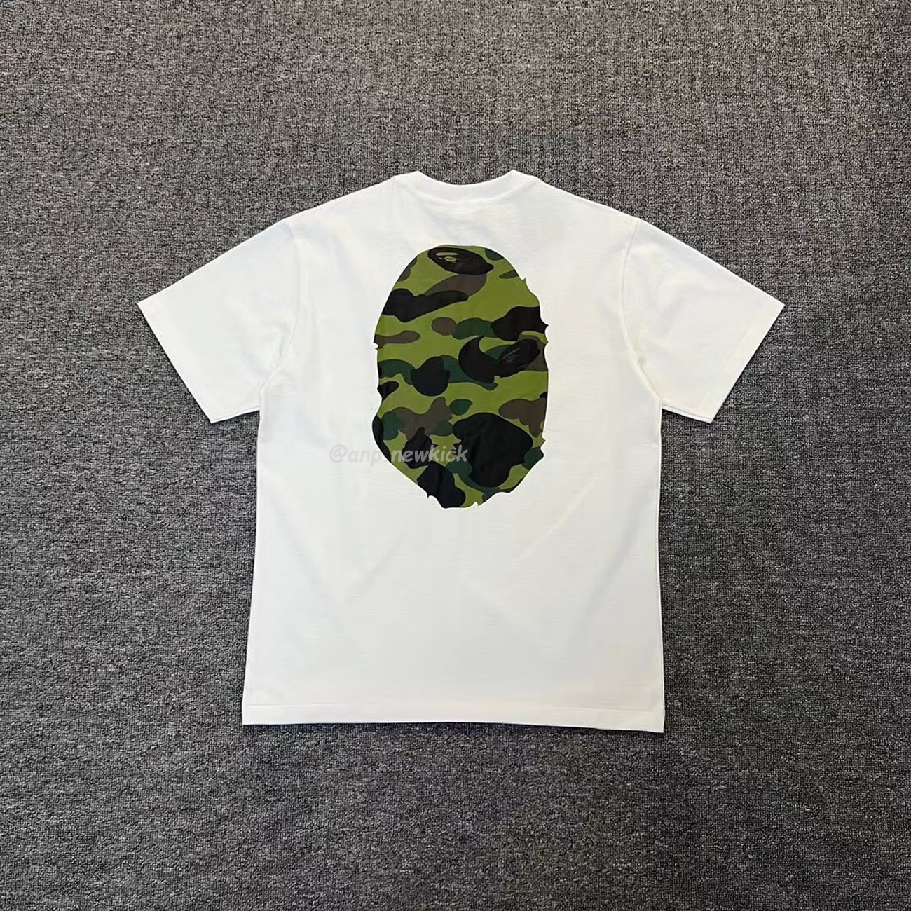 Bape Color Camo Big Ape Head Tee White Black White Green (15) - newkick.app